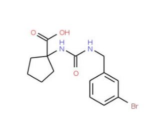 1-({[(3-bromobenzyl)amino]carbonyl}amino)cyclopentanecarboxylic acid - chemical structure image