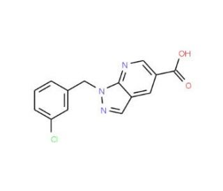 1-[(3-chlorophenyl)methyl]-1H-pyrazolo[3,4-b]pyridine-5-carboxylic acid - chemical structure image