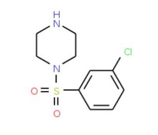1-[(3-chlorophenyl)sulfonyl]piperazine - chemical structure image