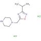 1-[(3-isopropyl-1,2,4-oxadiazol-5-yl)methyl]piperazine dihydrochloride - chemical structure image