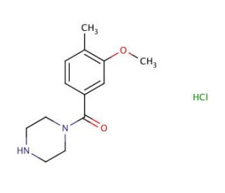 1-[(3-methoxy-4-methylphenyl)carbonyl]piperazine hydrochloride - chemical structure image