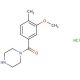 1-[(3-methoxy-4-methylphenyl)carbonyl]piperazine hydrochloride - chemical structure image