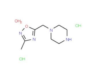1-[(3-methyl-1,2,4-oxadiazol-5-yl)methyl]piperazine dihydrochloride hydrate - chemical structure image