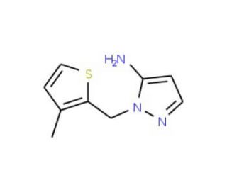 1-[(3-methylthien-2-yl)methyl]-1H-pyrazol-5-amine (CAS 956387-06-7) - chemical structure image