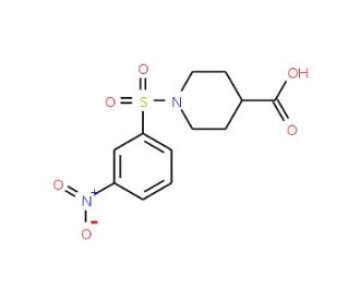 1-[(3-nitrophenyl)sulfonyl]piperidine-4-carboxylic acid - chemical structure image
