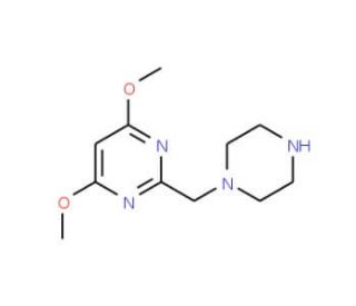1-[(4,6-Dimethoxypyrimidin-2-yl)methyl]piperazine (CAS 387350-76-7) - chemical structure image