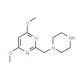 1-[(4,6-Dimethoxypyrimidin-2-yl)methyl]piperazine (CAS 387350-76-7) - chemical structure image