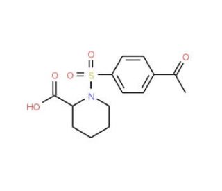 1-[(4-acetylphenyl)sulfonyl]piperidine-2-carboxylic acid - chemical structure image
