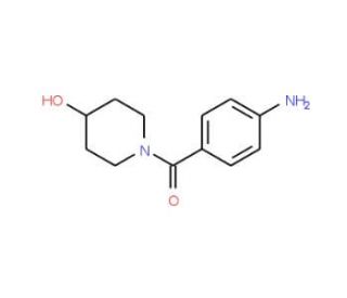 1-[(4-aminophenyl)carbonyl]piperidin-4-ol (CAS 466694-74-6) - chemical structure image