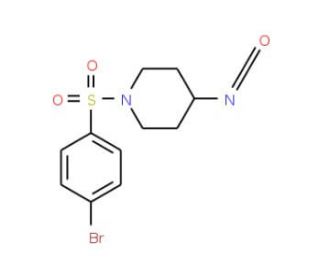 1-[(4-bromobenzene)sulfonyl]-4-isocyanatopiperidine - chemical structure image