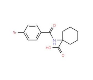 1-[(4-bromobenzoyl)amino]cyclohexanecarboxylic acid - chemical structure image