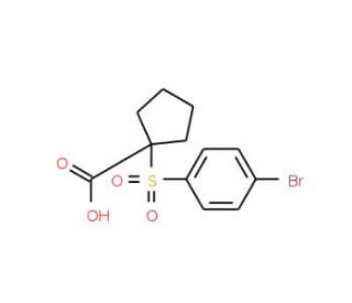 1-[(4-bromophenyl)sulfonyl]cyclopentanecarboxylic acid - chemical structure image