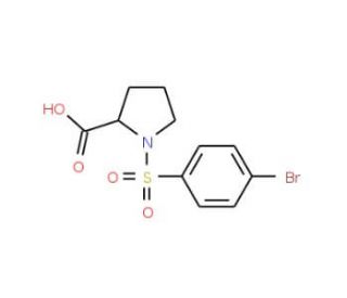1-[(4-bromophenyl)sulfonyl]pyrrolidine-2-carboxylic acid - chemical structure image