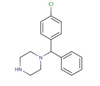 1-[(4-Chlorophenyl)phenylmethyl]piperazine (CAS 303-26-4) - chemical structure image