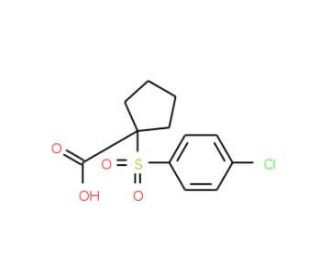 1-[(4-chlorophenyl)sulfonyl]cyclopentanecarboxylic acid - chemical structure image