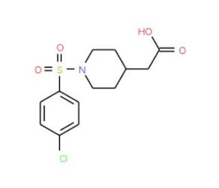 {1-[(4-Chlorophenyl)sulfonyl]piperidin-4-yl}acetic acid - chemical structure image