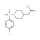 {1-[(4-Chlorophenyl)sulfonyl]piperidin-4-yl}acetic acid - chemical structure image