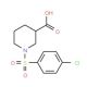1-[(4-chlorophenyl)sulfonyl]piperidine-3-carboxylic acid - chemical structure image