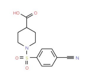 1-[(4-cyanophenyl)sulfonyl]piperidine-4-carboxylic acid - chemical structure image