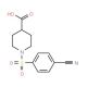 1-[(4-cyanophenyl)sulfonyl]piperidine-4-carboxylic acid - chemical structure image
