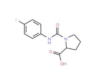 1-[(4-fluorophenyl)carbamoyl]pyrrolidine-2-carboxylic acid - chemical structure image