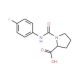1-[(4-fluorophenyl)carbamoyl]pyrrolidine-2-carboxylic acid - chemical structure image