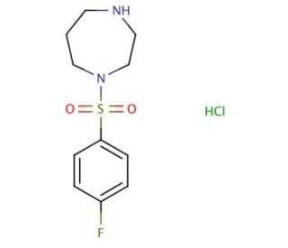 1-[(4-fluorophenyl)sulfonyl]-1,4-diazepane hydrochloride - chemical structure image