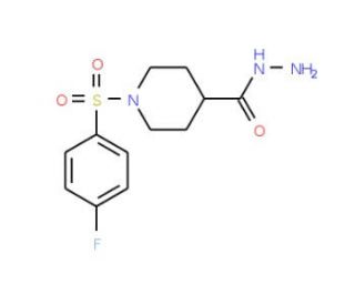 1-[(4-Fluorophenyl)sulfonyl]piperidine-4-carbohydrazide - chemical structure image