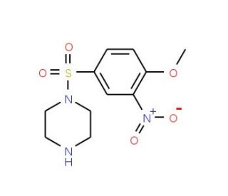 1-[(4-methoxy-3-nitrophenyl)sulfonyl]piperazine - chemical structure image