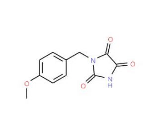1-[(4-methoxyphenyl)methyl]imidazolidine-2,4,5-trione - chemical structure image