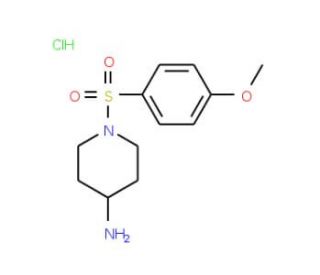 1-[(4-methoxyphenyl)sulfonyl]piperidin-4-amine hydrochloride (CAS 442124-65-4) - chemical structure image