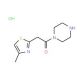 1-[(4-methyl-1,3-thiazol-2-yl)acetyl]piperazine hydrochloride - chemical structure image