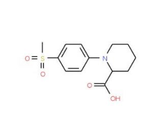 1-[(4-Methylsulfonyl)phenyl]piperidine-2-carboxylic acid - chemical structure image