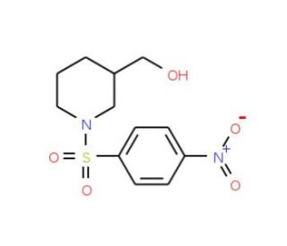 {1-[(4-Nitrophenyl)sulfonyl]-3-piperidinyl}methanol - chemical structure image