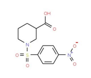 1-[(4-nitrophenyl)sulfonyl]piperidine-3-carboxylic acid - chemical structure image