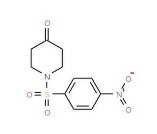 1-[(4-Nitrophenyl)sulfonyl]tetrahydro-4(1H)-pyridinone - chemical structure image
