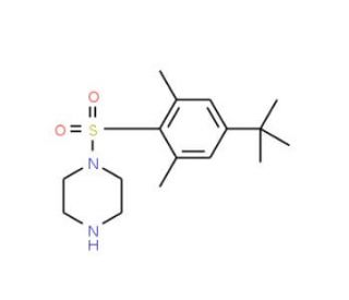 1-[(4-tert-butyl-2,6-dimethylphenyl)sulfonyl]piperazine - chemical structure image