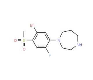 1-[(5-Bromo-2-fluoro-4-methylsulfonyl)phenyl]-homopiperazine - chemical structure image