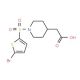 {1-[(5-Bromo-2-thienyl)sulfonyl]piperidin-4-yl}acetic acid - chemical structure image