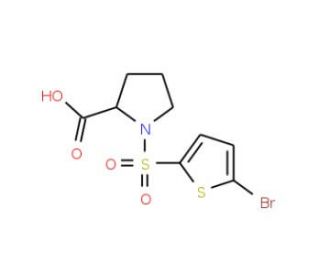 1-[(5-bromothien-2-yl)sulfonyl]pyrrolidine-2-carboxylic acid - chemical structure image