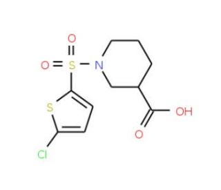 1-[(5-chlorothien-2-yl)sulfonyl]piperidine-3-carboxylic acid - chemical structure image