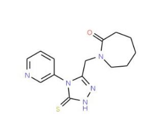 1-[(5-mercapto-4-pyridin-3-yl-4H-1,2,4-triazol-3-yl)methyl]azepan-2-one - chemical structure image