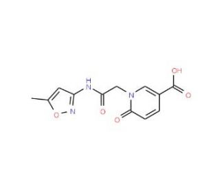 1-[(5-Methyl-isoxazol-3-ylcarbamoyl)-methyl]-6-oxo-1,6-dihydro-pyridine-3-carboxylic acid - chemical structure image