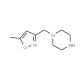 1-[(5-methylisoxazol-3-yl)methyl]piperazine (CAS 173850-51-6) - chemical structure image