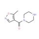 1-[(5-methylisoxazol-4-yl)carbonyl]piperazine - chemical structure image