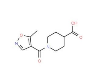 1-[(5-methylisoxazol-4-yl)carbonyl]piperidine-4-carboxylic acid - chemical structure image