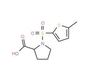 1-[(5-methylthien-2-yl)sulfonyl]pyrrolidine-2-carboxylic acid - chemical structure image