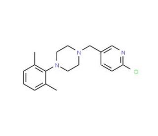 1-[(6-Chloro-3-pyridinyl)methyl]-4-(2,6-dimethylphenyl)piperazine - chemical structure image