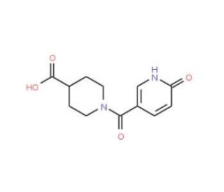 1-[(6-Oxo-1,6-dihydropyridin-3-yl)carbonyl]-piperidine-4-carboxylic acid (CAS 697257-26-4) - chemical structure image