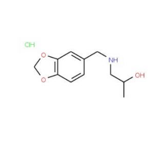 1-[(Benzo[1,3]dioxol-5-ylmethyl)-amino]-propan-2-ol hydrochloride - chemical structure image